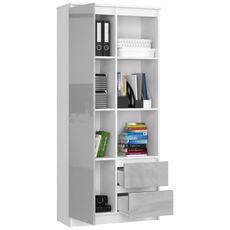 Regál R 80 cm CLP R11 biela/metalic lesk