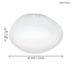 Eglo 98228 - LED Stmievateľné stropné svietidlo SILERAS-A LED/36W/230V + DO