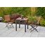 Gardenson STÔL NA BALKÓN, drevo, kov, 65-130/75/65 cm