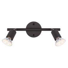 GLOBO 57382-2L - LED Bodové svietidlo OLIWA 2xGU10/3W/230V čierna