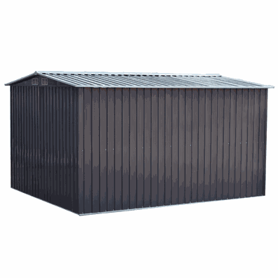 Plechový záhradný domček na náradie, sivá/biela, 2,6x3,1m, HAMAL TYP 3