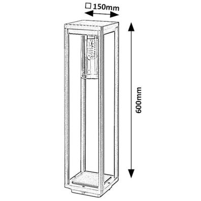 Rabalux 77087 - Vonkajšia lampa ZERNEST 1xE27/15W/230V IP54 čierna