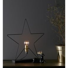 Markslöjd 703935 - Vianočná dekorácia RAPP 1xE14/25W/230V čierna