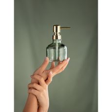 Sklenený dávkovač mydla v mentolovej farbe 200 ml Atessa – Wenko