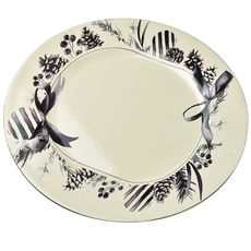Mondex Dekorativní podtalíř BLANCHE FESTIVE IV 33 cm bílý s vánočním motivem