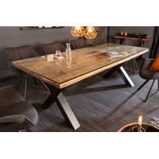 Estila Industriálny jedálenský stôl Barracuda z dreva a kovu 220cm