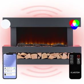 Klarstein Studio Light & Fire 3 Smart, krb, 1000/2000 W, MDF, WiFi Control