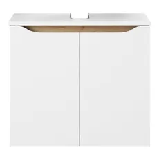 Biela nízka závesná skrinka bez umývadla 60x53 cm Set 857 – Pelipal