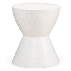 Hector Odkládací stolek Keva 38 cm beton/terrazzo bílý