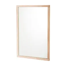Nástenné zrkadlo s dreveným rámom 60x90 cm Lodur – Rowico