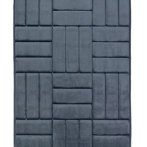 BO-MA koberce Protišmyková kúpeľňová predložka 3D 667 dark grey - 50x40 cm