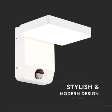 LED Vonkajšie nástenné svietidlo so senzorom LED/17W/230V 3000K biela