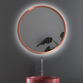 Zrkadlo Nordic Copper LED o 100 cm