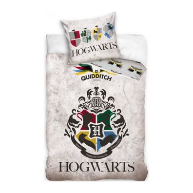 Bavlnené posteľné obliečky Harry Potter - motív Metlobalové tímy - 100% bavlna - 70 x 90 cm + 140 x 200 cm
