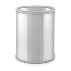 Kancelársky odpadkový kôš 7 L, lakovaný biely