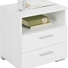 Carryhome NOČNÝ STOLÍK, biela, 45/47/35 cm