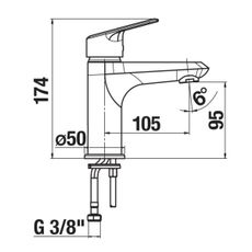 JIKA H3112E10041101 - Umyvadlová batéria TALAS 17,4 cm lesklý chróm