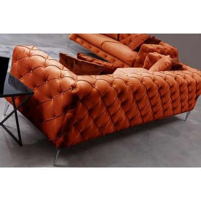Luxusná trojmiestna pohovka Como 237 x 90 cm, oranžová