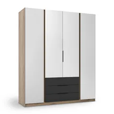 Šatníková skriňa so zrkadlom Kaja 4 3S 200x239x62 - dub/čierna