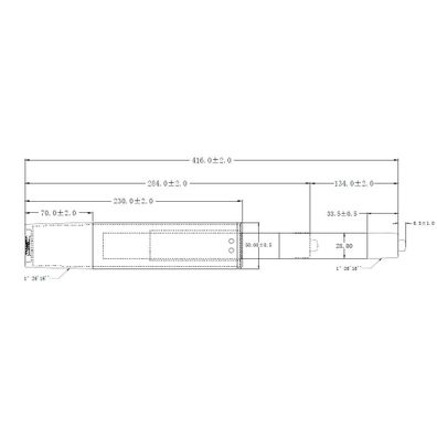 Plynový piest PG-A 230 mm, chróm