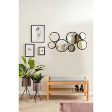 Nástenné zrkadlo s dreveným rámom 90x48 cm Wall Art – PT LIVING
