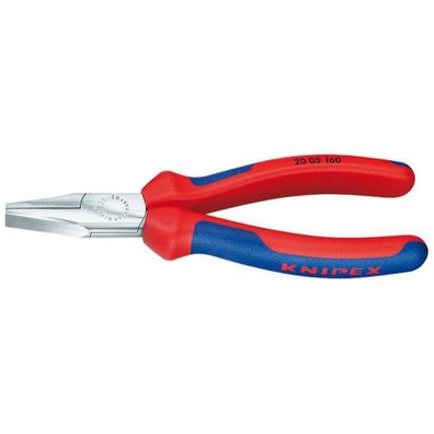 Ploché kliešte 160 mm KNIPEX 20 05 160 - chrómované, viaczložkové puzdrá