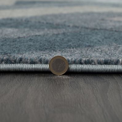 Flair Rugs , Kusový koberec Hand Carved Aurora Denim Blue, 200x290, modrá, kancelária