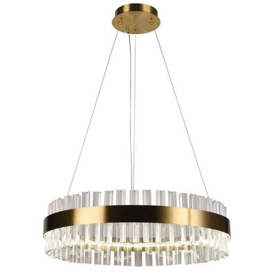 LED Stmievateľný krištáľový luster na lanku LED/40W/230V + diaľkové ovládanie