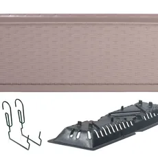 Prosperplast Truhlík s háčikmi TEZIR mocca, varianta 59 cm