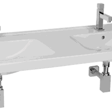 Dvojumývadlo Jika Cubito 130x48,5 cm dva otvory pre batériu H8144200001041