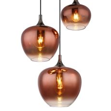 Globo 15548-3HG - Luster na lanku MAXY 3xE27/40W/230V medená