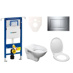 Cenovo zvýhodnený závesný WC set Geberit do ľahkých stien / predstenová montáž + WC S-Line S-line Pro 111.355.00.5ND6