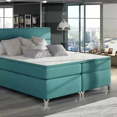 Posteľ Boxspring Amadeus 200x180, sv. modrá (látka - bao 19)