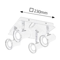 Rabalux 5500 - LED Kúpeľňové podhľadové svietidlo STEVE 4xGU10/4,5W/230V IP44