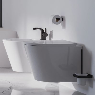 OMNIRES DA70620BL - Nástenná WC štetka DARLING polomatná čierna