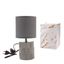 Sivá stolová lampa s textilným tienidlom (výška 27 cm) – Dakls