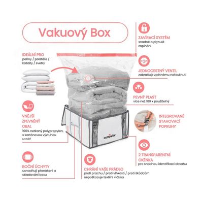 Compactor Úložný box s vákuovým vrecom L Life, L