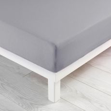 Svetlosivá napínacia plachta jersey 90x190 cm Jersy – douceur d'intérieur