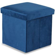 Modrá skladacia taburetka CUBEXO VELVET M