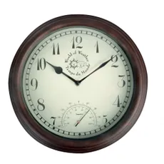 Vonkajšie nástenné hodiny s teplomerom Esschert Design Time