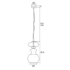 Argon 3800 - LED Luster na lanku MODENA LED/8W/230V