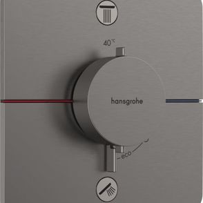 Vaňová batéria Hansgrohe ShowerSelect Comfort Q bez podomietkového telesa kartáčovaný čierny chróm 15583340