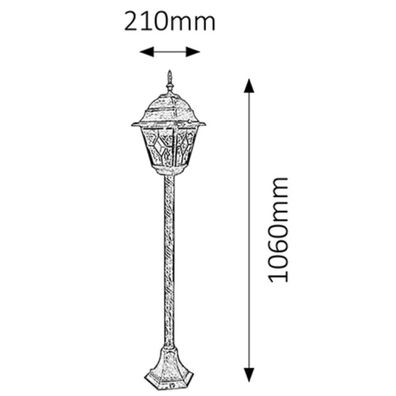 Rabalux 8185 - Vonkajšia lampa MONACO 1xE27/60W/230V