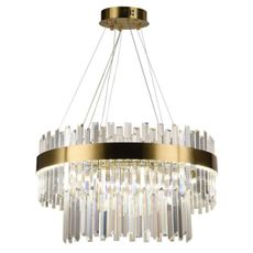 LED Stmievateľný krištáľový luster na lanku LED/80W/230V + diaľkové ovládanie