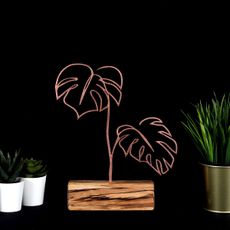 Hanah Home Kovová dekorácia Leaves 30 cm bronzová