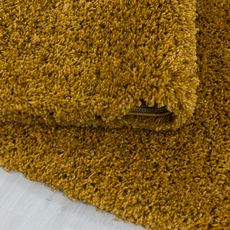Ayyildiz , Kusový koberec Sydney Shaggy 3000 gold kruh, 200x200 (priemer) kruh, žltá, obývacia izba