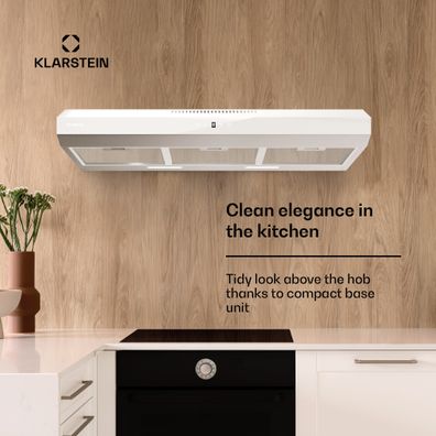 Klarstein Contempo Neo, digestor, podskrinkový, recirkulácia, 175 m³/h, SenseControl, integrované dotykové ovládanie, nehrdzavejúca oceľ / akrylové sklo