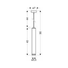 Čierne závesné svietidlo s dreveným tienidlom ø 7 cm Tubo – Candellux Lighting