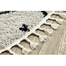 Dywany Łuszczów , Kusový koberec Berber Tetuan B751 cream kruh, 160x160 (priemer) kruh, biela, obývacia izba