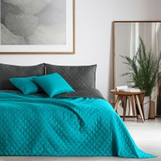 DecoKing Prehoz na posteľ Axel tmavomodrá/sivá, 170 x 210 cm, 170 x 210 cm